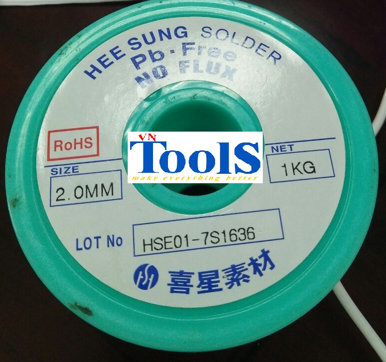 Thiếc hàn cuộn không chì Heesung No flux